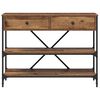 vidaXL Table console avec tiroir Marron 100 x 34,5 x 75 cm bois
