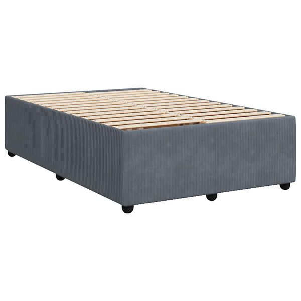 vidaXL Cadre de lit sans matelas gris fonc&eacute; 120x200 cm velours