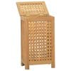vidaXL Panier &agrave; Linge Naturel Bois de teck massif