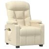 vidaXL Fauteuil de massage Crème Tissu