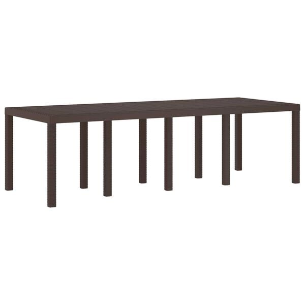 vidaXL Ensemble de salle &agrave; manger pour jardin 11 pcs Marron
