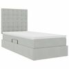 vidaXL Lit avec rangement et matelas Gris clair 100 x 200 cm Velours