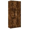 vidaXL Armoire de rangement ch&ecirc;ne fum&eacute; 80x42,5x225cm bois d'ing&eacute;nierie