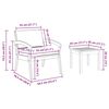 vidaXL Ensemble bistrot 3 pcs Marron 59,5 x 70,5 x 72,5 cm Polyester