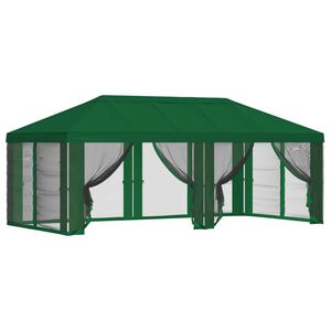 vidaXL Housse de tonnelle avec murs lat&eacute;raux 6 x 3 m Vert Polyester