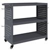 vidaXL Chariot à outils avec étagère Anthracite 75 x 35 x 73 cm