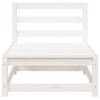 vidaXL Canap&eacute;s centraux de jardin 2 pcs blanc bois de pin massif