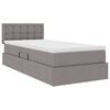 vidaXL Lit avec rangement et matelas avec matelas Taupe 100 x 200 cm