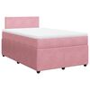 vidaXL Sommier &agrave; lattes de lit avec matelas rose 120x190 cm velours