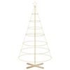 vidaXL Sapin de No&euml;l en m&eacute;tal avec support KUOPIO 180 cm Acier Dor&eacute;