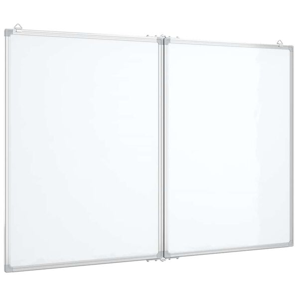 vidaXL Tableau blanc magnétique pliable 120x80x1,7 cm aluminium