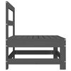 vidaXL Canapés centraux de jardin 2 pcs gris bois de pin massif