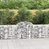 vidaXL Paniers &agrave; gabions arqu&eacute;s 10 pcs 200x30x80/100 cm Fer galvanis&eacute;