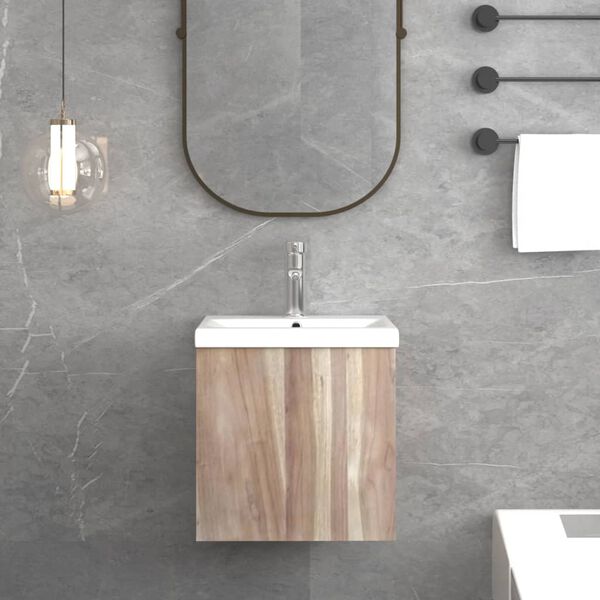 vidaXL Armoire murale de salle de bain 41x38x40 cm Bois de teck solide