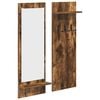 vidaXL Porte-manteau mural avec &eacute;tag&egrave;re Ch&ecirc;ne fum&eacute; 70 x 10 x 90 cm