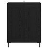 vidaXL Buffet Ch&ecirc;ne noir 69,5 x 34 x 90 cm Bois d'ing&eacute;nierie et fer