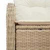 vidaXL Canapé de jardin Beige 121 x 62 x 69cm polyrotin