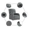 vidaXL Fauteuil inclinable &eacute;lectrique gris similicuir