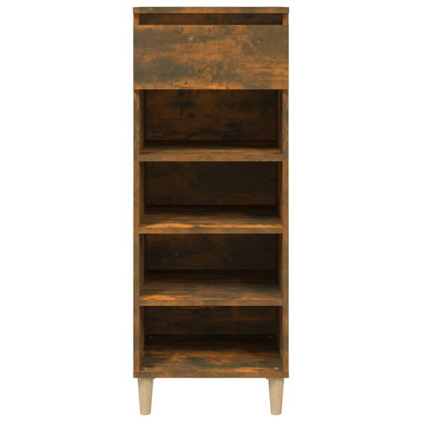 vidaXL Armoire &agrave; chaussures Ch&ecirc;ne fum&eacute; 40x36x105 cm Bois d'ing&eacute;nierie