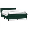 vidaXL Sommier &agrave; lattes de lit et matelas vert fonc&eacute; 140x210cm velours