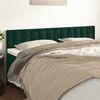 vidaXL T&ecirc;tes de lit 2 pcs Vert fonc&eacute; 100x5x78/88 cm Velours