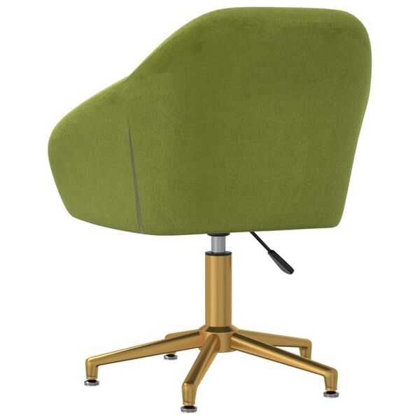 vidaXL Chaise pivotante de bureau Vert clair Velours