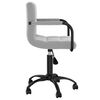 vidaXL Chaise pivotante de bureau Gris clair Velours