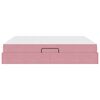 vidaXL Lit avec rangement et matelas Rose 160 x 200 cm Velours