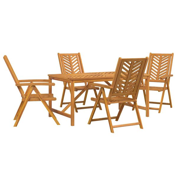 vidaXL Ensemble de salle &agrave; manger pour jardin 5 pcs Marron
