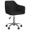 vidaXL Chaises pivotantes &agrave; manger lot de 6 Noir Tissu
