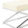 vidaXL Banc Cr&egrave;me Velours et acier inoxydable