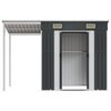 vidaXL Abri de jardin avec toit prolong&eacute; anthracite 277x107x181 cm