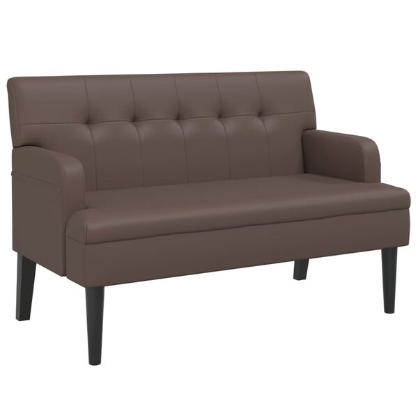 vidaXL Banc avec dossier marron 112x65,5x75 cm similicuir