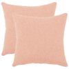 vidaXL Housse de coussin 2 pcs HEERLEN Rose 50 x 50 cm Boucl&eacute;