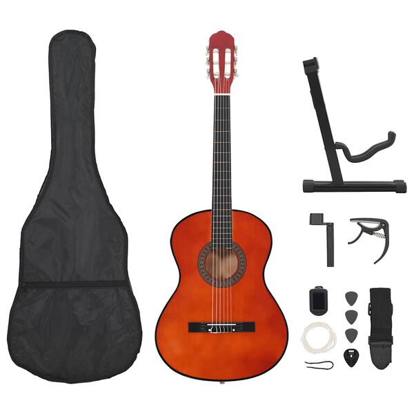 vidaXL Jeu de guitare classique pour d&eacute;butants 12 pcs 4/4 39"
