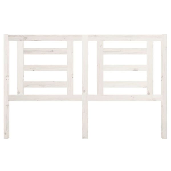 vidaXL T&ecirc;te de lit Blanc 156x4x100 cm Bois de pin massif
