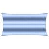 vidaXL Voile d'ombre 2,5 x 5 m HDPE Rectangulaire Bleu et Blanc