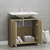 vidaXL Armoire de salle de bain Ch&ecirc;ne sonoma Bois d'ing&eacute;nierie