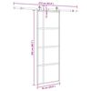 vidaXL Porte coulissante kit quincaillerie noir 76x205 cm verre tremp&eacute;