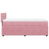 vidaXL Sommier &agrave; lattes de lit avec matelas Rose 90x200 cm Velours