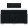 vidaXL Sommier &agrave; lattes de lit avec matelas Noir 120x200 cm Tissu
