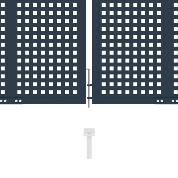vidaXL Portail de cl&ocirc;ture Anthracite 404 x 100 cm Acier