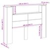 vidaXL Cabinet de T&ecirc;te de Lit avec LED B&eacute;ton 140 x 16,5 x 103,5 cm