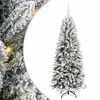 vidaXL Sapin de No&euml;l artificiel avec 150 LED avec support Blanc 150 cm