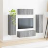 vidaXL Ensemble meuble TV 3 pcs Gris Sonoma Bois d'ing&eacute;nierie