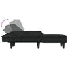 vidaXL Canap&eacute;-lit en forme de L noir 255x140x70 cm velours