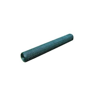 vidaXL Cl&ocirc;ture en treillis acier hexagonal 1x25 m vert fonc&eacute;