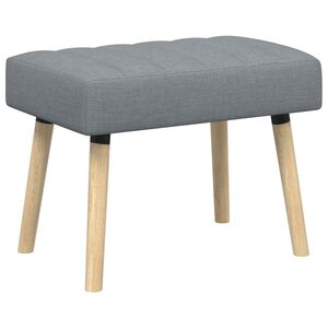 vidaXL Banc capitonn&eacute; canal Gris clair 60 x 40 x 45 cm Tissu