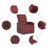 vidaXL Fauteuil inclinable &eacute;lectrique Rouge bordeaux Similicuir