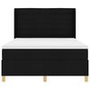 vidaXL Lit &agrave; ressorts avec matelas Noir 140 x 200 cm tissu